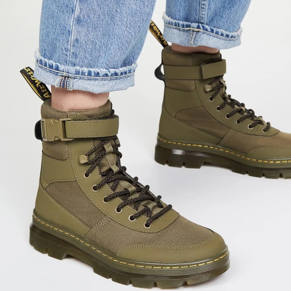 DR.MARTENS "COMB TECH" OLIVE BOOT